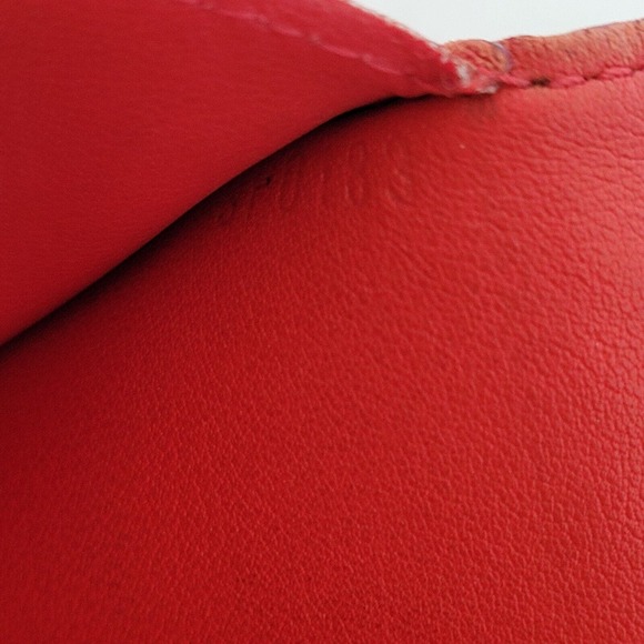 Authentic Louis Vuitton Red Damier Infini Soft Leather Brazza Bifold Wallet Long - Picture 4 of 13